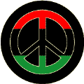 African American Flag Colors PEACE SIGN Black Background