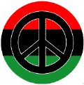 Black African American Flag Colors PEACE SIGN