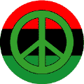 Green PEACE SIGN African American Flag Colors