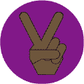 Peace Hand Black on Purple--African American 