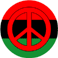 Red PEACE SIGN African American Flag Colors