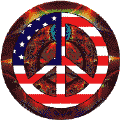 Hippie Moon Rising Peace Flag