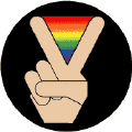 Rainbow Triangle Peace Hand