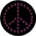 PEACE SYMBOL: Female Gender Symbols pink black background