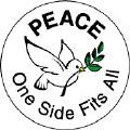 Peace One Side Fits All PEACE DOVE--PEACE SYMBOL 