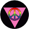 PEACE SYMBOL: Rainbow in Pink Triangle--PEACE SYMBOL 
