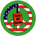 Books Not Bombs American Flag 2