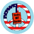 Books Not Bombs American Flag 3 