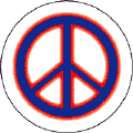 Neon Glow Blue PEACE SIGN with Red Border