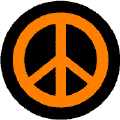 Orange PEACE SIGN on Black Background