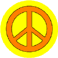 Orange PEACE SIGN on Yellow Background