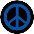 Blue PEACE SIGN on Black Background