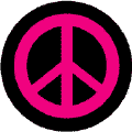 Pink PEACE SIGN on Black Background