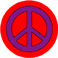 Purple PEACE SIGN on Red Background