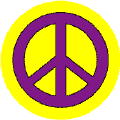 Purple PEACE SIGN on Yellow Background