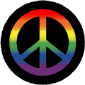 Rainbow PEACE SIGN with Black Background