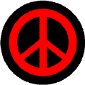 Red PEACE SIGN on Black Background