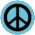 Warm Fuzzy Black PEACE SIGN on Blue Background