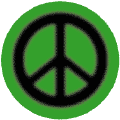 Warm Fuzzy Black PEACE SIGN on Green Background