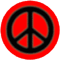 Warm Fuzzy Black PEACE SIGN on Red Background