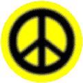 Warm Fuzzy Black PEACE SIGN on Yellow Background