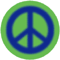 Warm Fuzzy Blue PEACE SIGN on Green Background