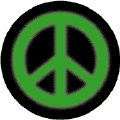 Warm Fuzzy Green PEACE SIGN on Black Background