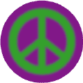 Warm Fuzzy Green PEACE SIGN on Purple Background