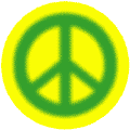 Warm Fuzzy Green PEACE SIGN on Yellow Background