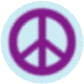 Warm Fuzzy Purple PEACE SIGN on Light Blue Background