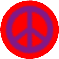 Warm Fuzzy Purple PEACE SIGN on Red Background