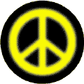 Warm Fuzzy Yellow PEACE SIGN on Black Background