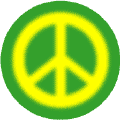 Warm Fuzzy Yellow PEACE SIGN on Green Background