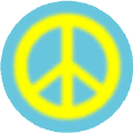 Warm Fuzzy Yellow PEACE SIGN on Light Blue Background