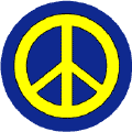 Yellow PEACE SIGN on Blue Background