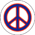 Glow Dark Blue PEACE SIGN Red Border