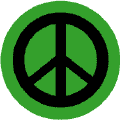 Black PEACE SIGN on Green Background