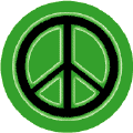 Neon Glow Black PEACE SIGN with Green Border Green Background