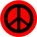 Black PEACE SIGN on Red Background