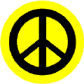 Black PEACE SIGN on Yellow Background