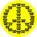 WORDS Peace Now Black Yellow--WORD PICTURE 
