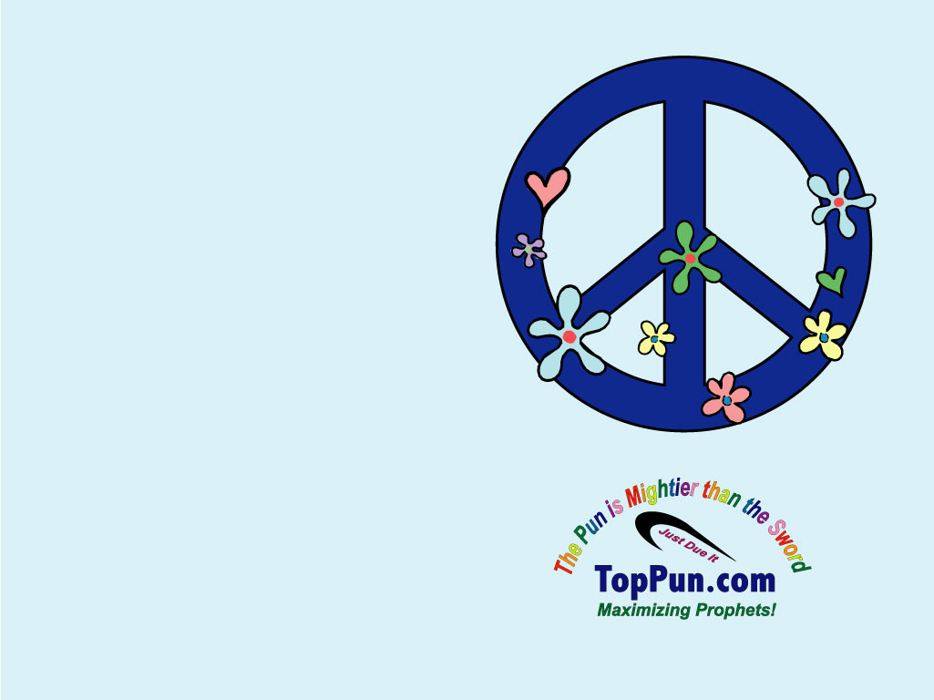 Download Free Peace Sign Wallpaper (1024 X 768) - "Hippie Flower Power"