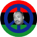 Peace Sign with Martin Luther King, Jr. Picture and African American colors -- Martin Luther King, Jr. BUMPER STICKERS