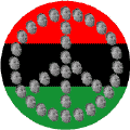 Peace Sign made with small Martin Luther King, Jr. Pictures and African American colors -- Martin Luther King, Jr. T-SHIRTS