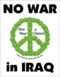 NO WAR in IRAQ - Give Peas a Chance.gif (24484 bytes)