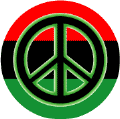 Neon Glow Black PEACE SIGN with Green Border African American Flag Colors