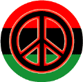 Neon Glow Black PEACE SIGN with Red Border African American Flag Colors