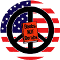 Books Not Bombs American Flag 1