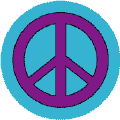 Purple PEACE SIGN on Blue Background