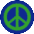 Warm Fuzzy Green PEACE SIGN on Blue Background
